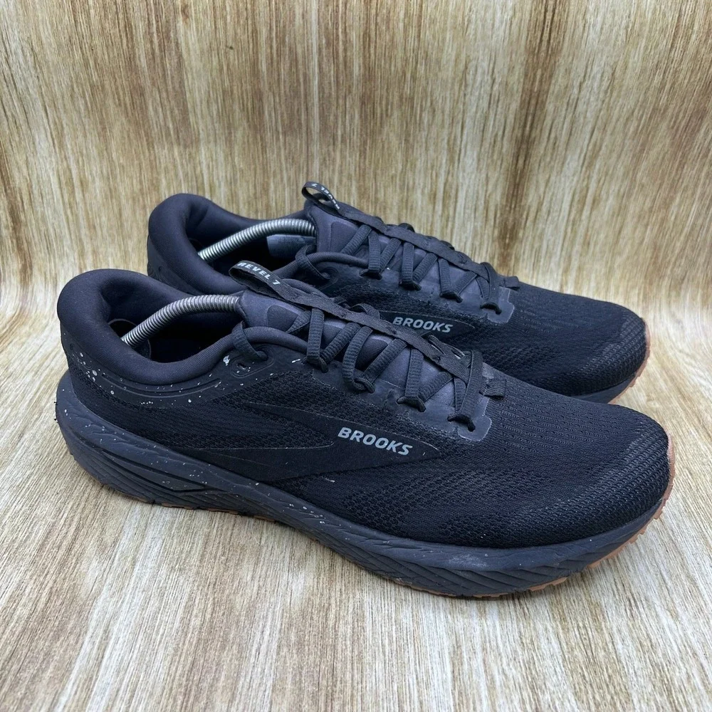 Brooks Revel 7 Running Shoes Men's Size 14 Black Gum Sneakers 1104351D072